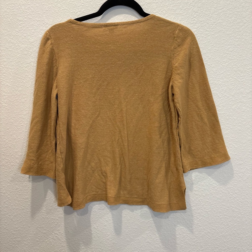 J. Jill Women's Camel Long Sleeve Top - Picture 5 of 6